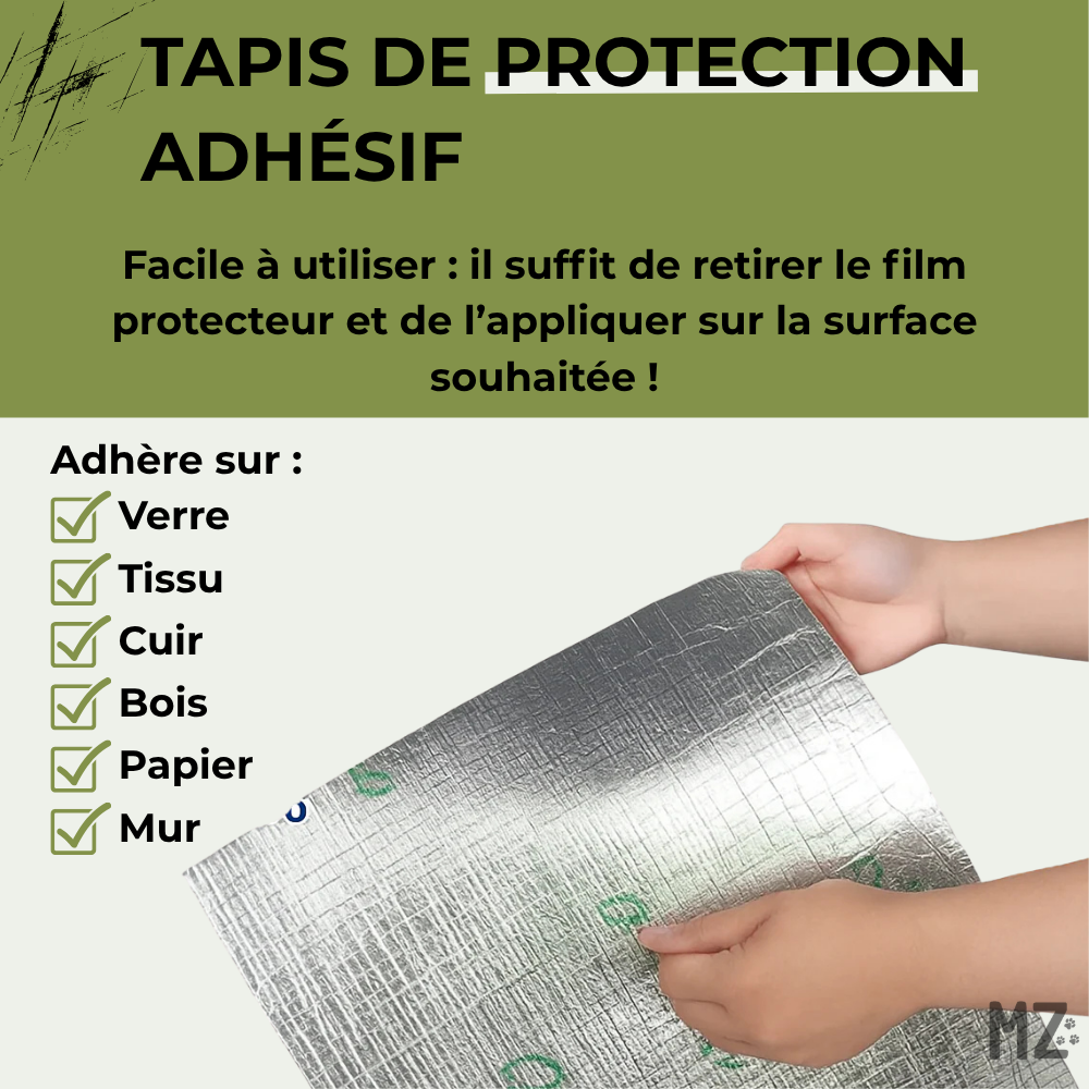 Tapis de protection anti-griffes adhésif Baslesgriffes
